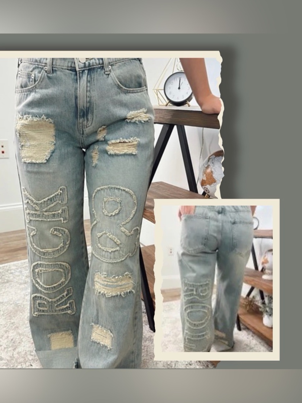 Oil & Hali medium rock roll jeans preloved euc